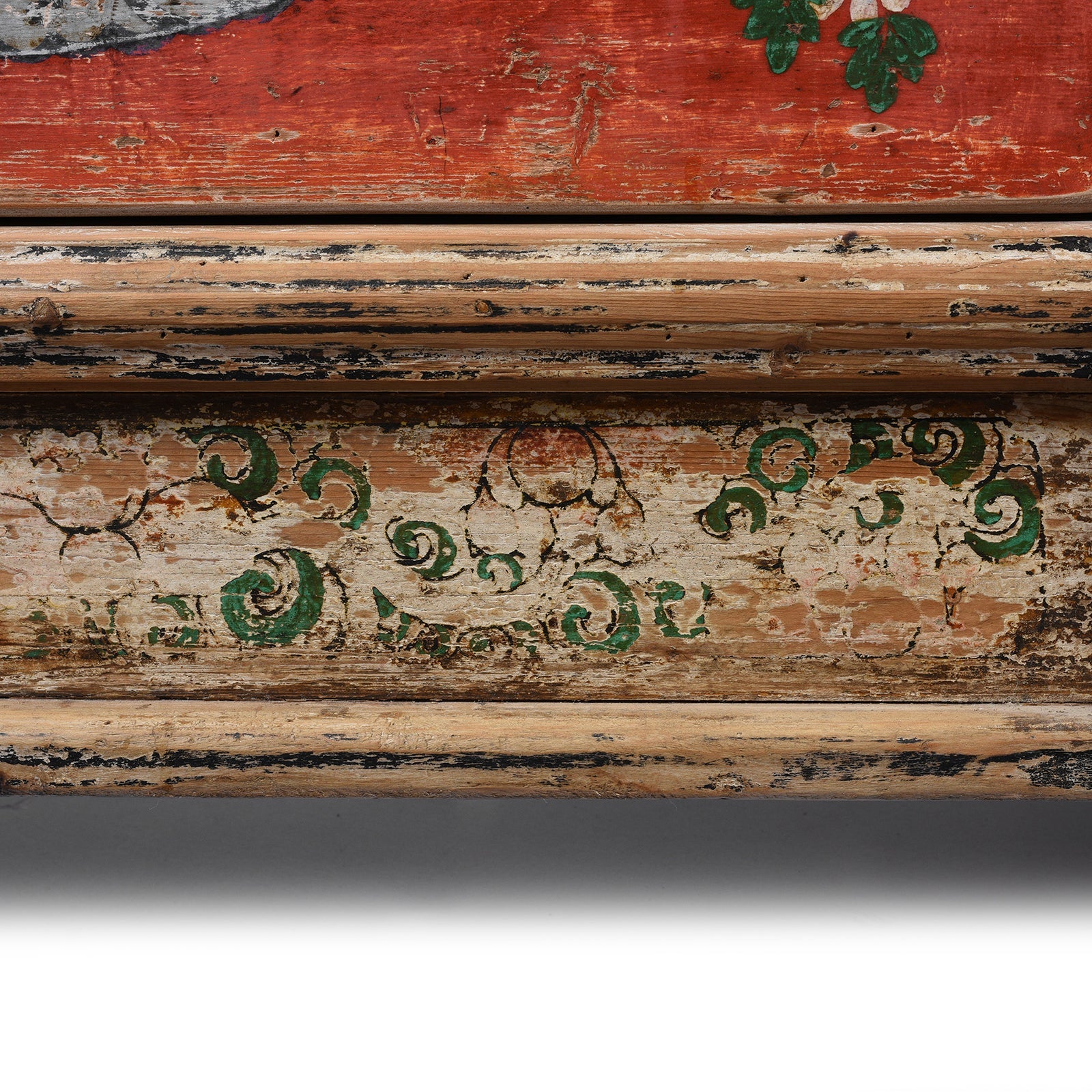 2 Door Painted Mongolian Sideboard - Ca 1920