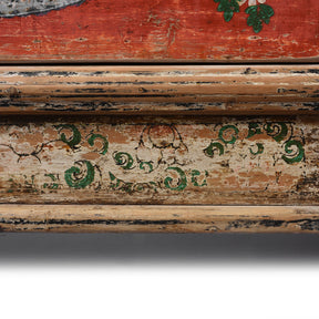 2 Door Painted Mongolian Sideboard - Ca 1920