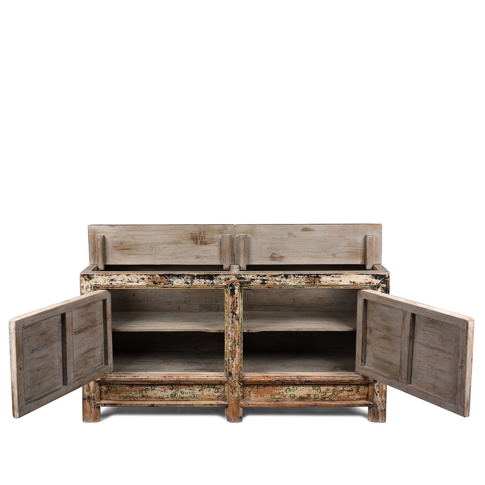 2 Door Painted Mongolian Sideboard - Ca 1920