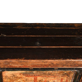 3 Door Painted Mongolian Sideboard - 19th Century
