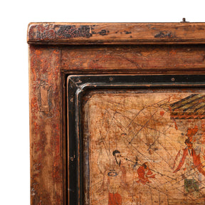 3 Door Painted Mongolian Sideboard - 19th Century