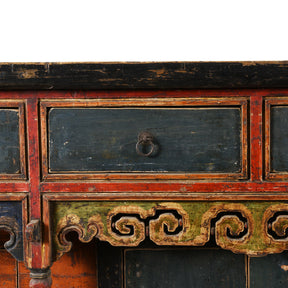 Painted Mongolian Altar Cabinet - Early 19thC
