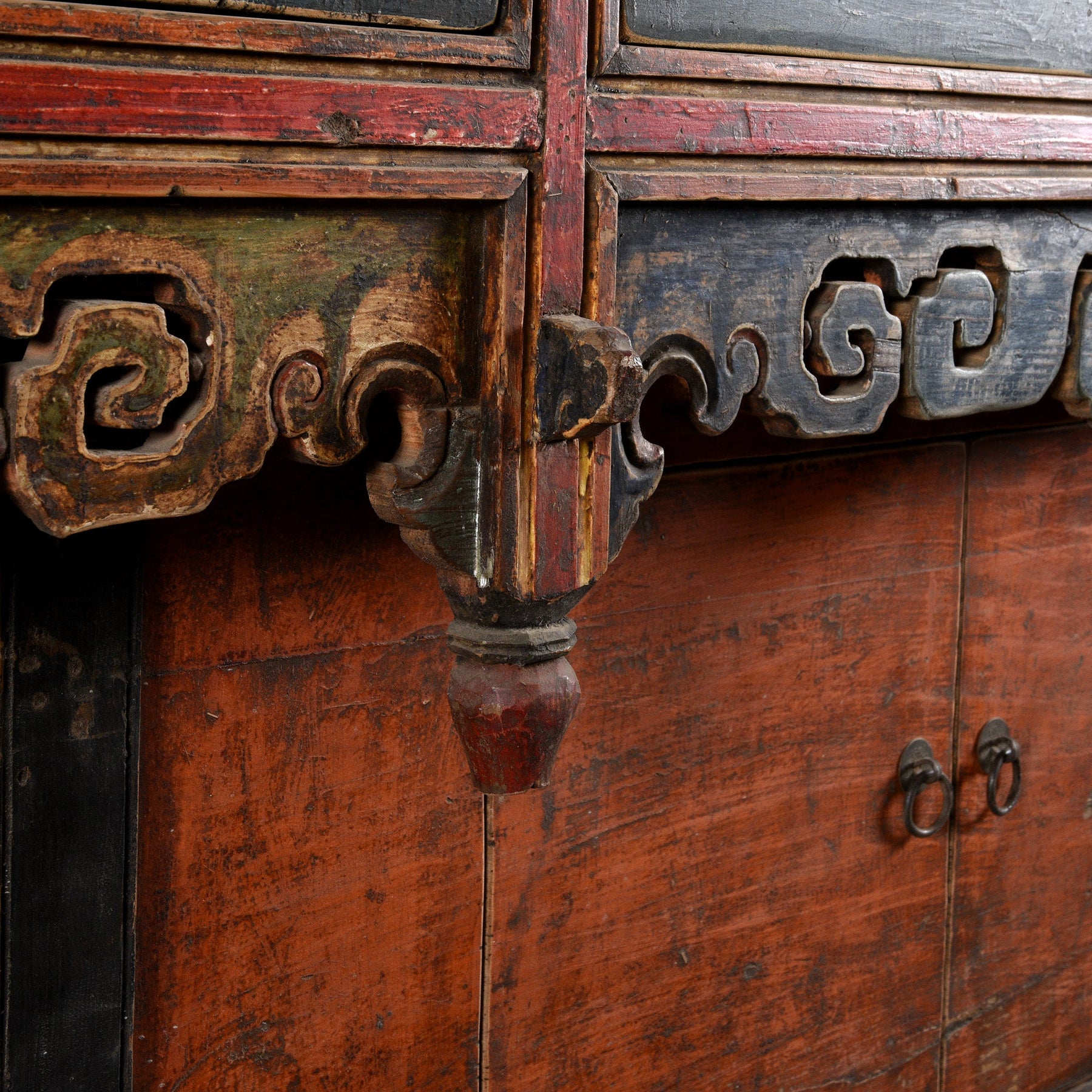 Painted Mongolian Altar Cabinet - Early 19thC