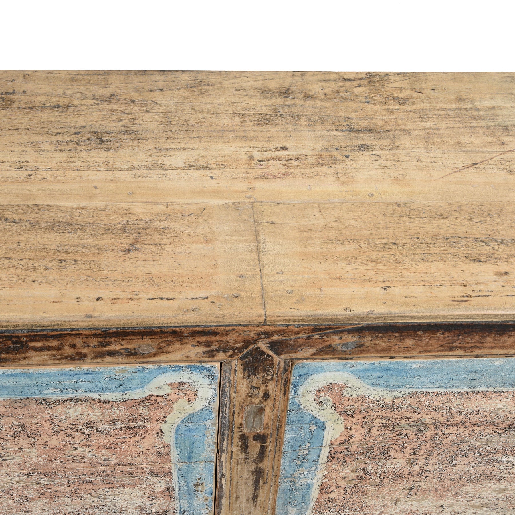 2 Door Painted Sideboard From Mongolia - Ca 1920