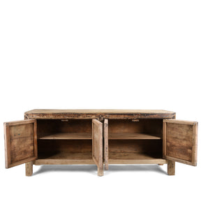 2 Door Painted Sideboard From Mongolia - Ca 1920