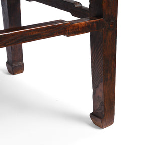Chinese Elm Square Side Table  - Ca 1920's