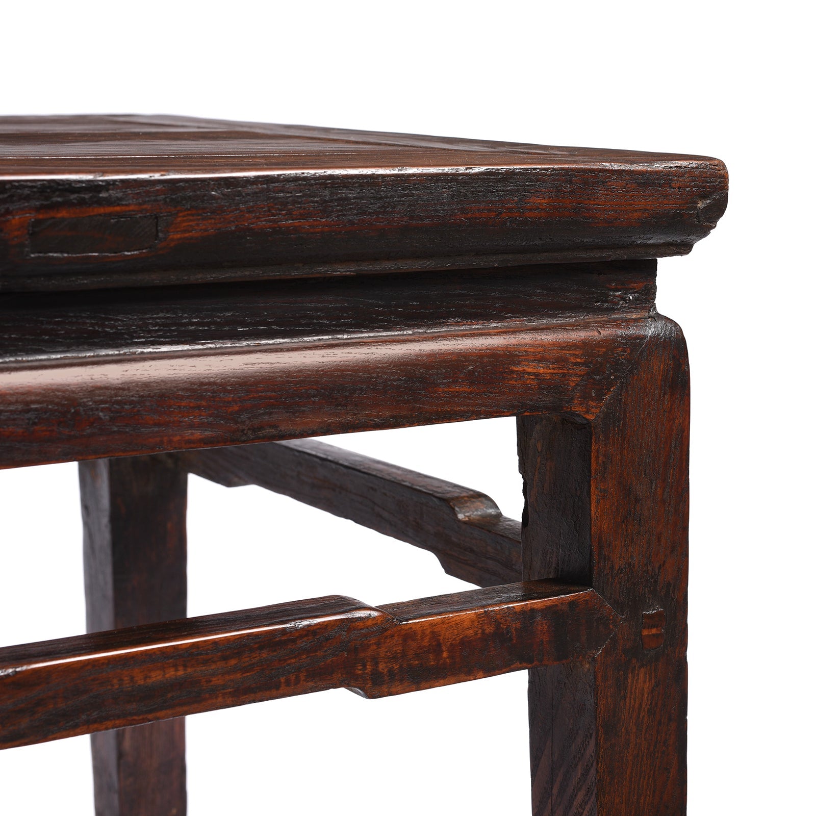 Chinese Elm Square Side Table  - Ca 1920's