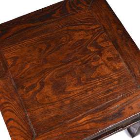 Chinese Elm Square Side Table  - Ca 1920's