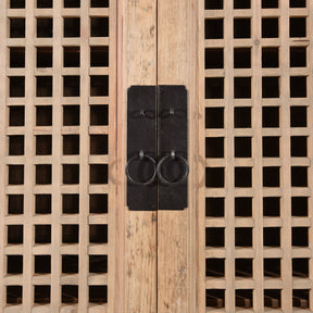 Lattice Noodle Cabinet Made From Reclaimed Wood