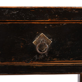 Black Lacquer Flower Stand - 19thC