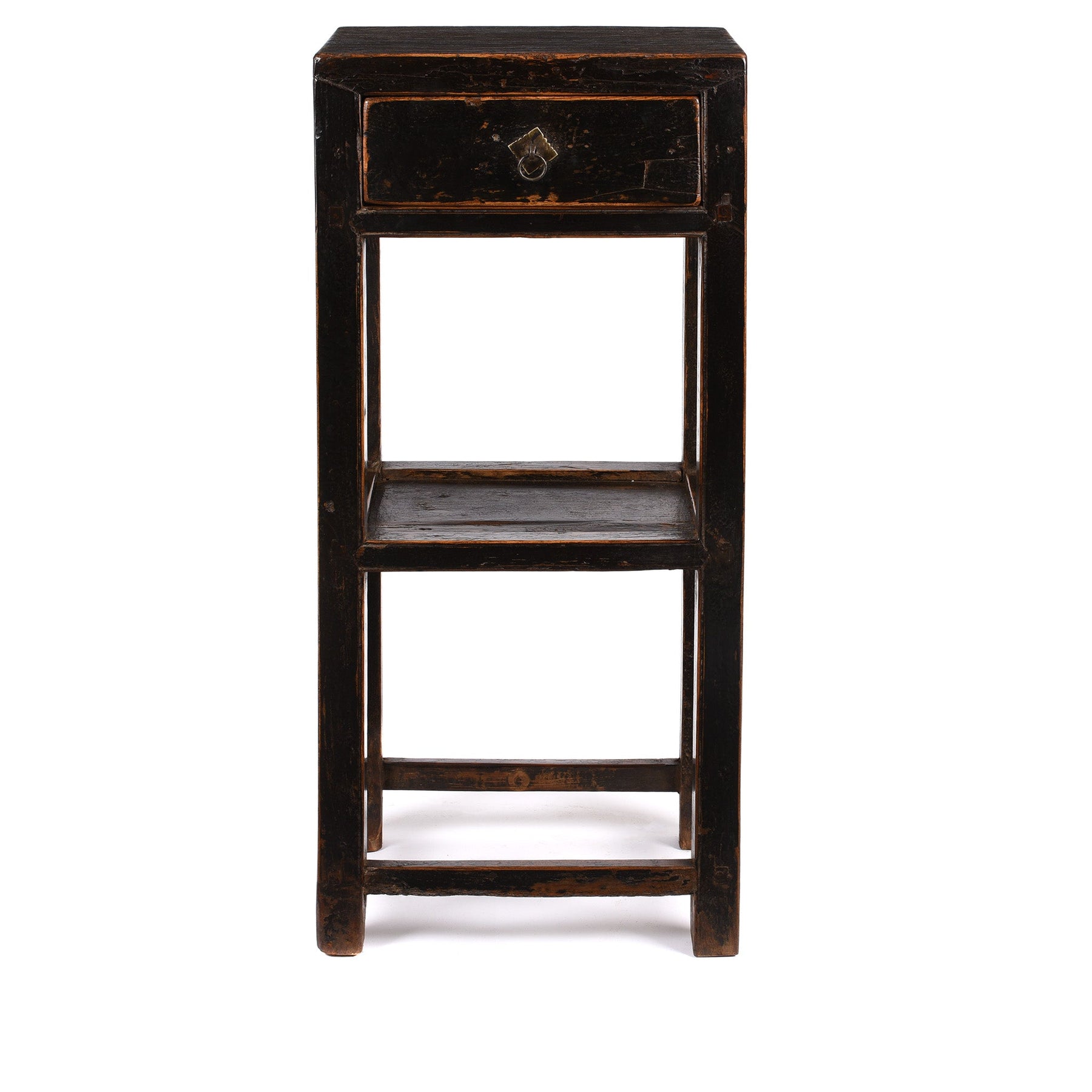Black Lacquer Flower Stand - 19thC