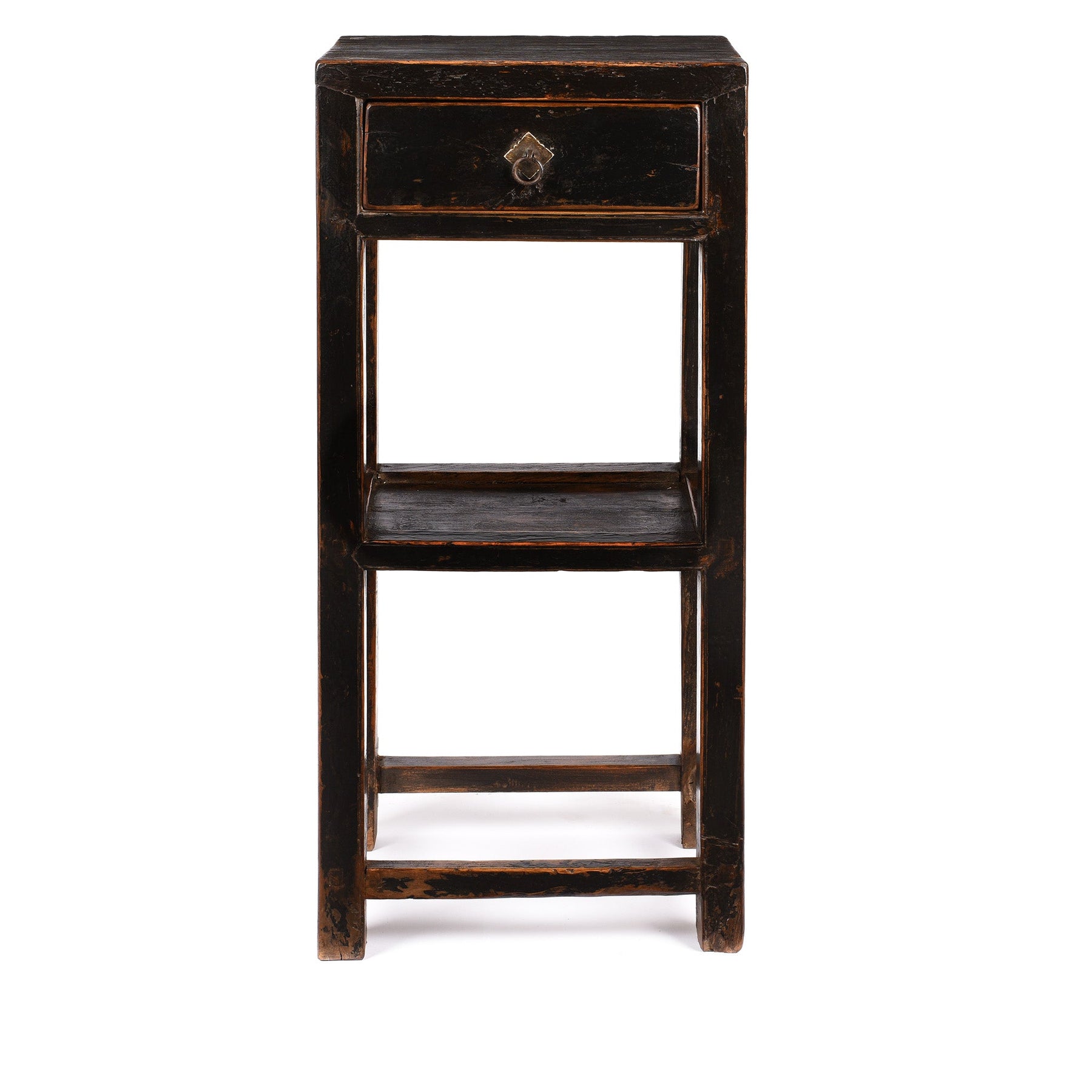Black Lacquer Flower Stand - 19thC