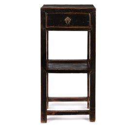 Black Lacquer Flower Stand - 19thC