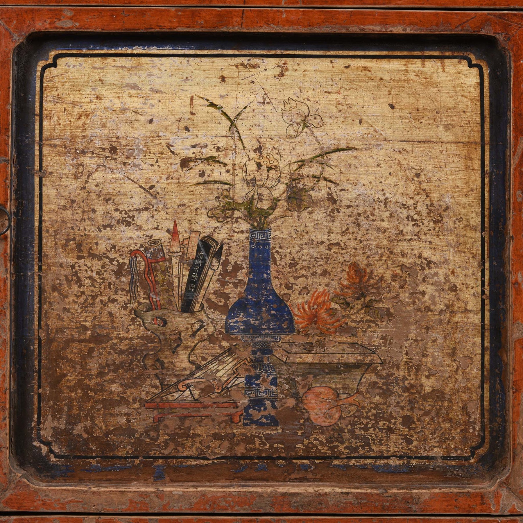 Painted Sideboard From Mongolia - 18thC