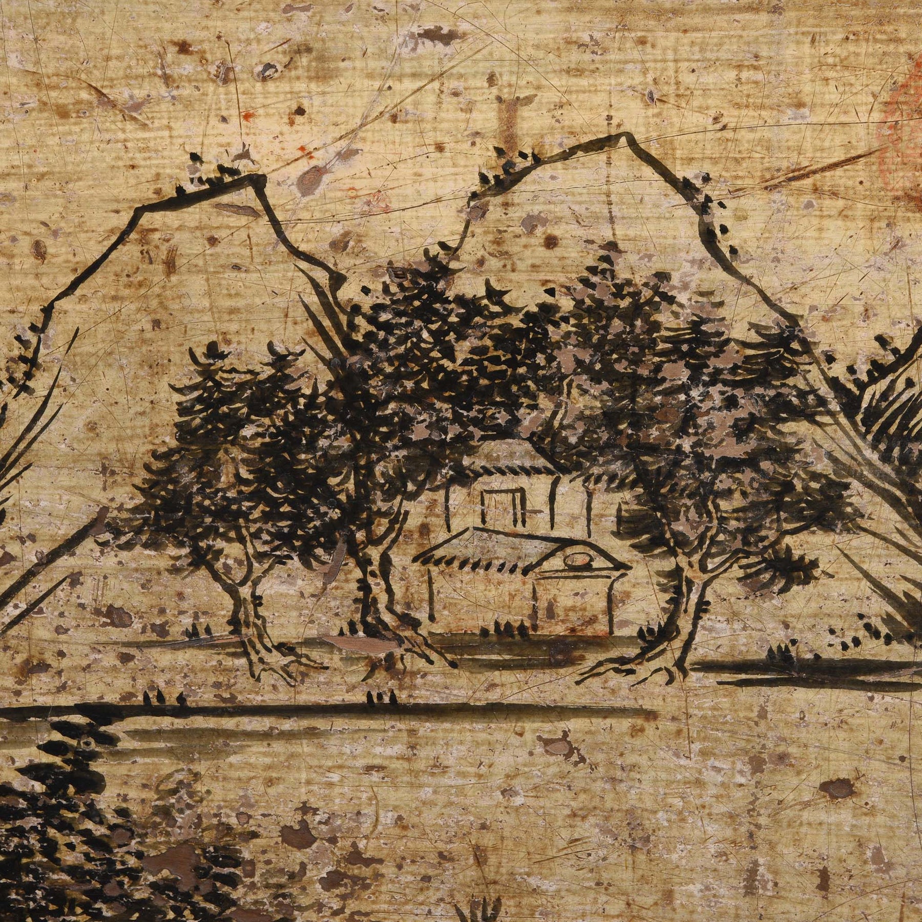 Painted Sideboard From Mongolia - 18thC