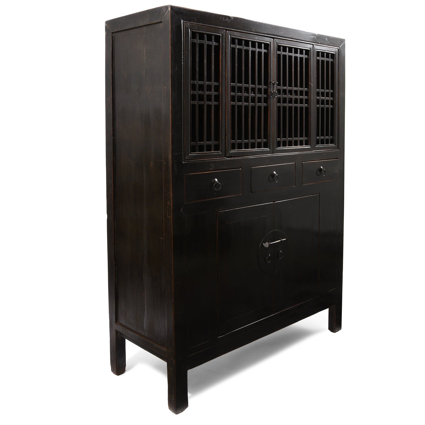 Black Lacquer Kitchen Cabinet From Tianjin - 19thC