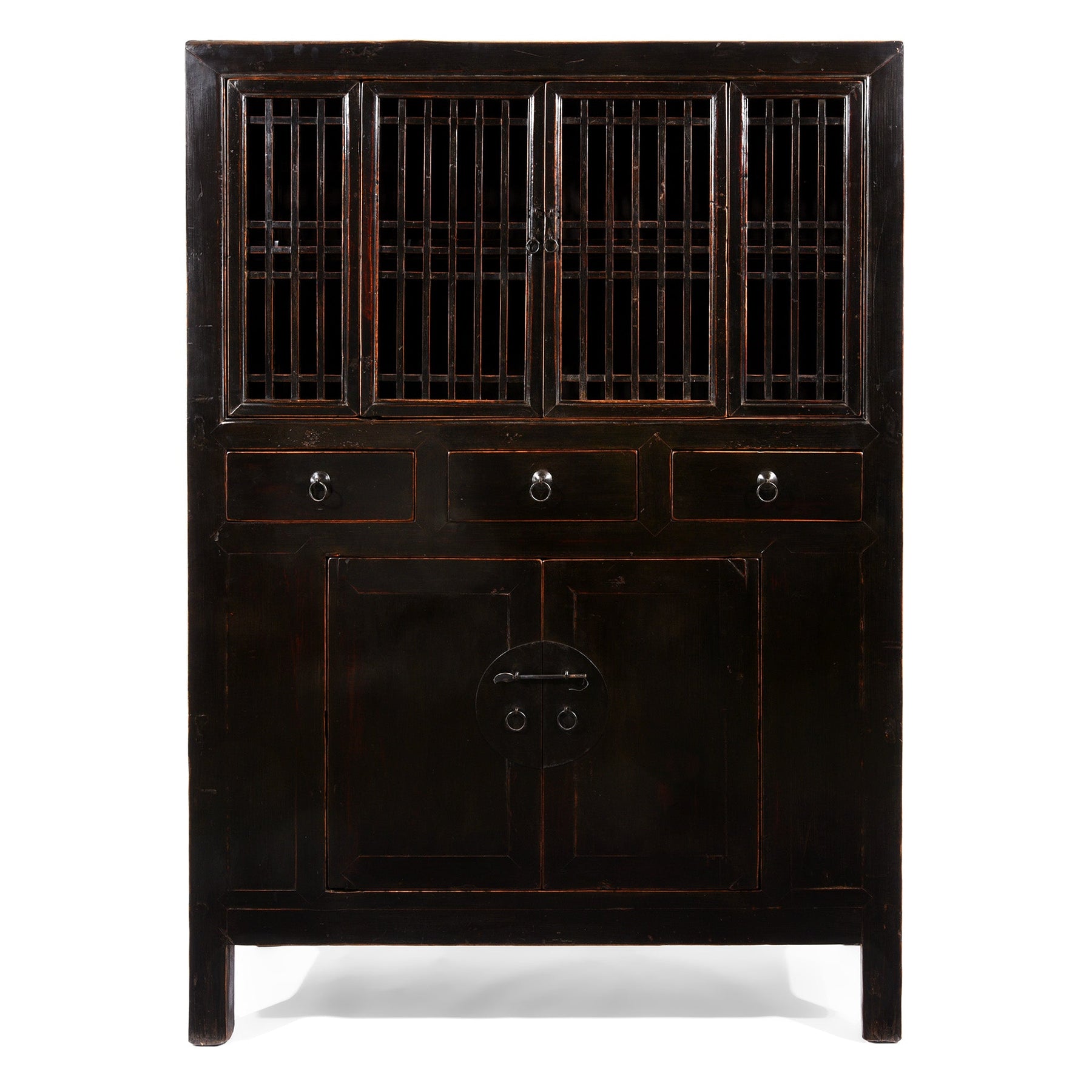 Black Lacquer Kitchen Cabinet From Tianjin - 19thC