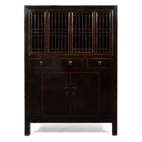 Black Lacquer Kitchen Cabinet From Tianjin - 19thC