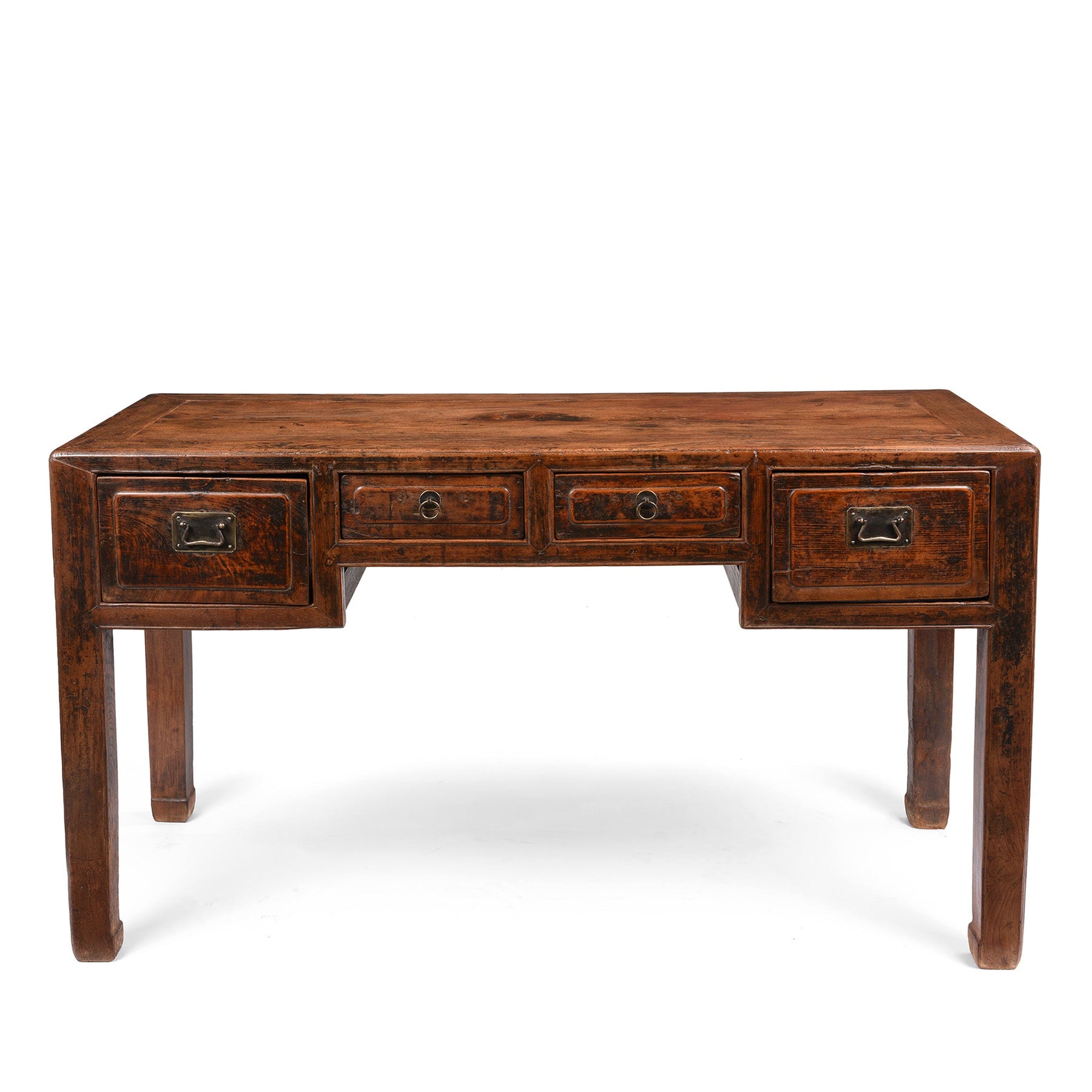 Red Elm Desk From Shanxi Province - 19thC