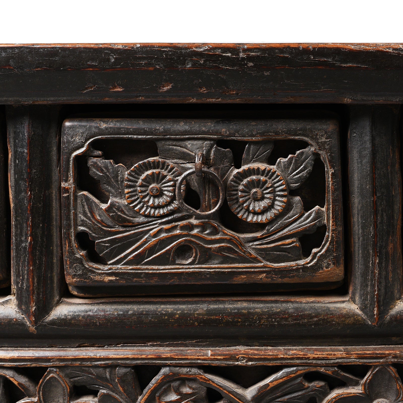 Painted Elm Kang Table From Shanxi  - Late 19th Century
