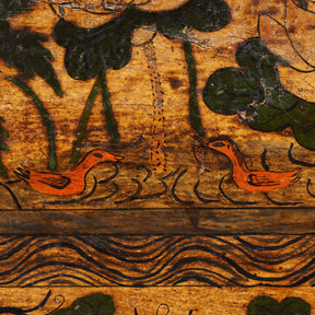 Painted Blanket Chest From Mongolia - 19thC