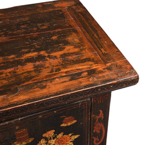 Chinese Black Lacquer Elm Sideboard - 19thC
