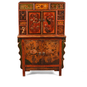 Painted Mongolian Cabinet - 18thC