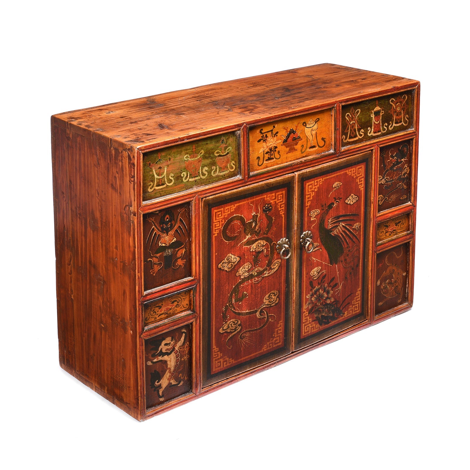 Painted Mongolian Cabinet - 18thC