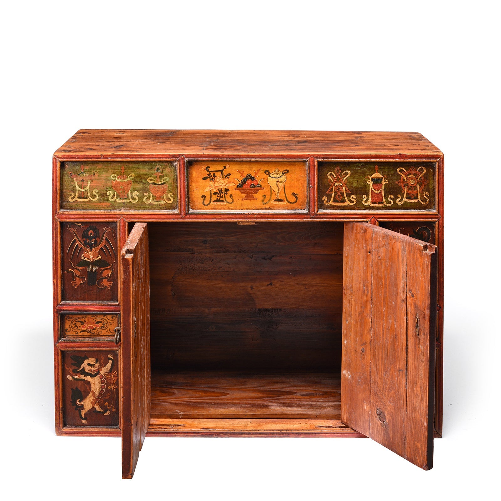 Painted Mongolian Cabinet - 18thC