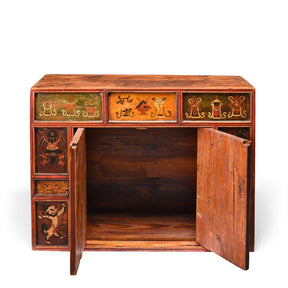 Painted Mongolian Cabinet - 18thC