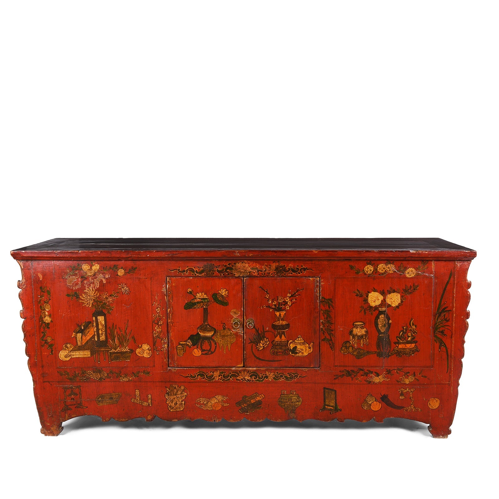 Painted Sideboard From Qinghai - 19th Century