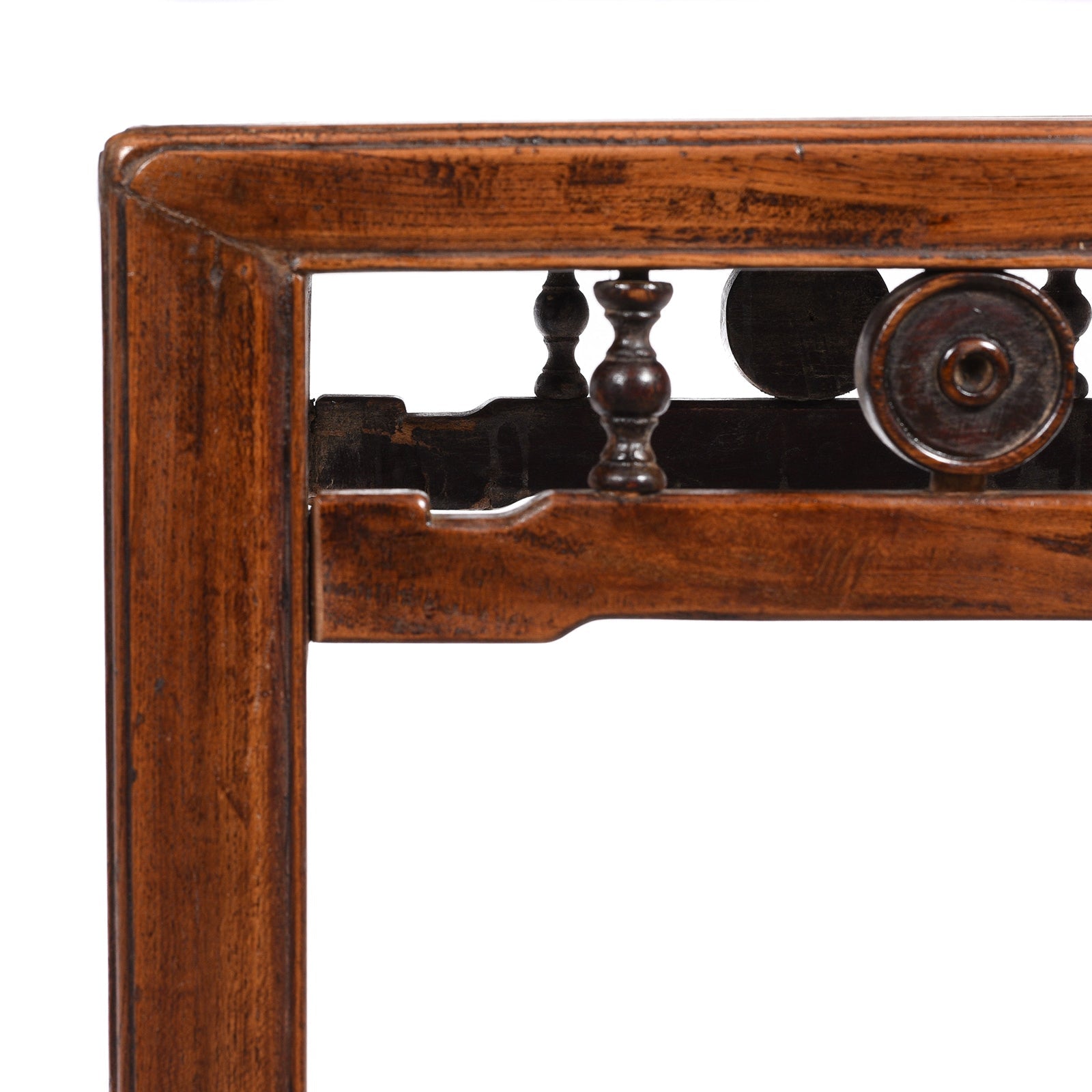 Chinese Red Elm Side Table From Jiangsu - 19thC