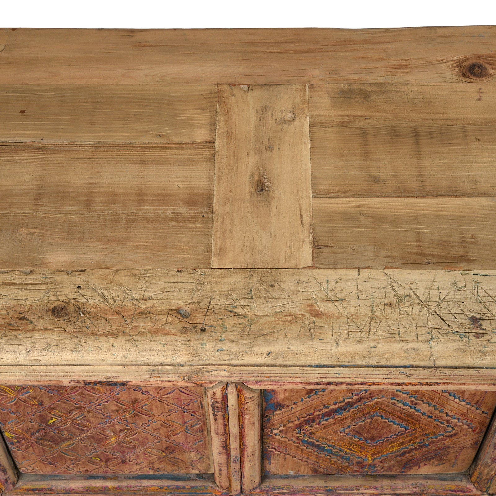 Carved Low Sideboard from Xinjiang - 19th Century