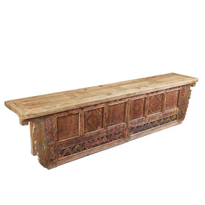 Carved Low Sideboard from Xinjiang - 19th Century