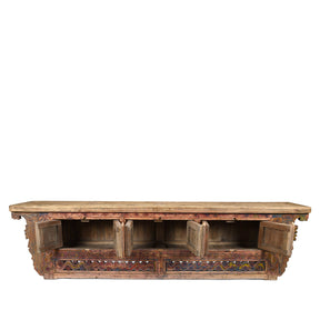 Carved Low Sideboard from Xinjiang - 19th Century