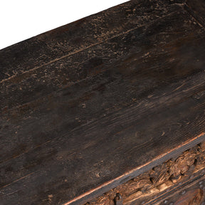 2 Drawer Elm Coffer Table From Shanxi Province - 18thC