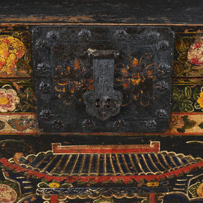 Painted Opera Chest From Shanxi - 19th Century