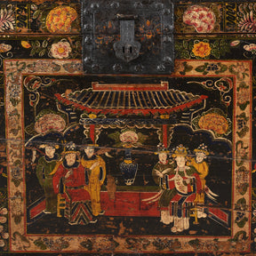Painted Opera Chest From Shanxi - 19th Century