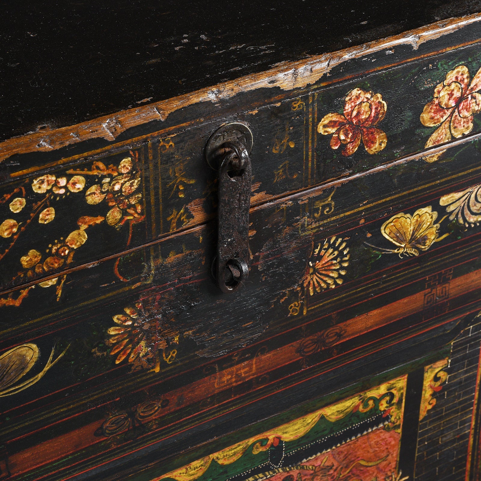 Painted Opera Chest From Shanxi - 19th Century