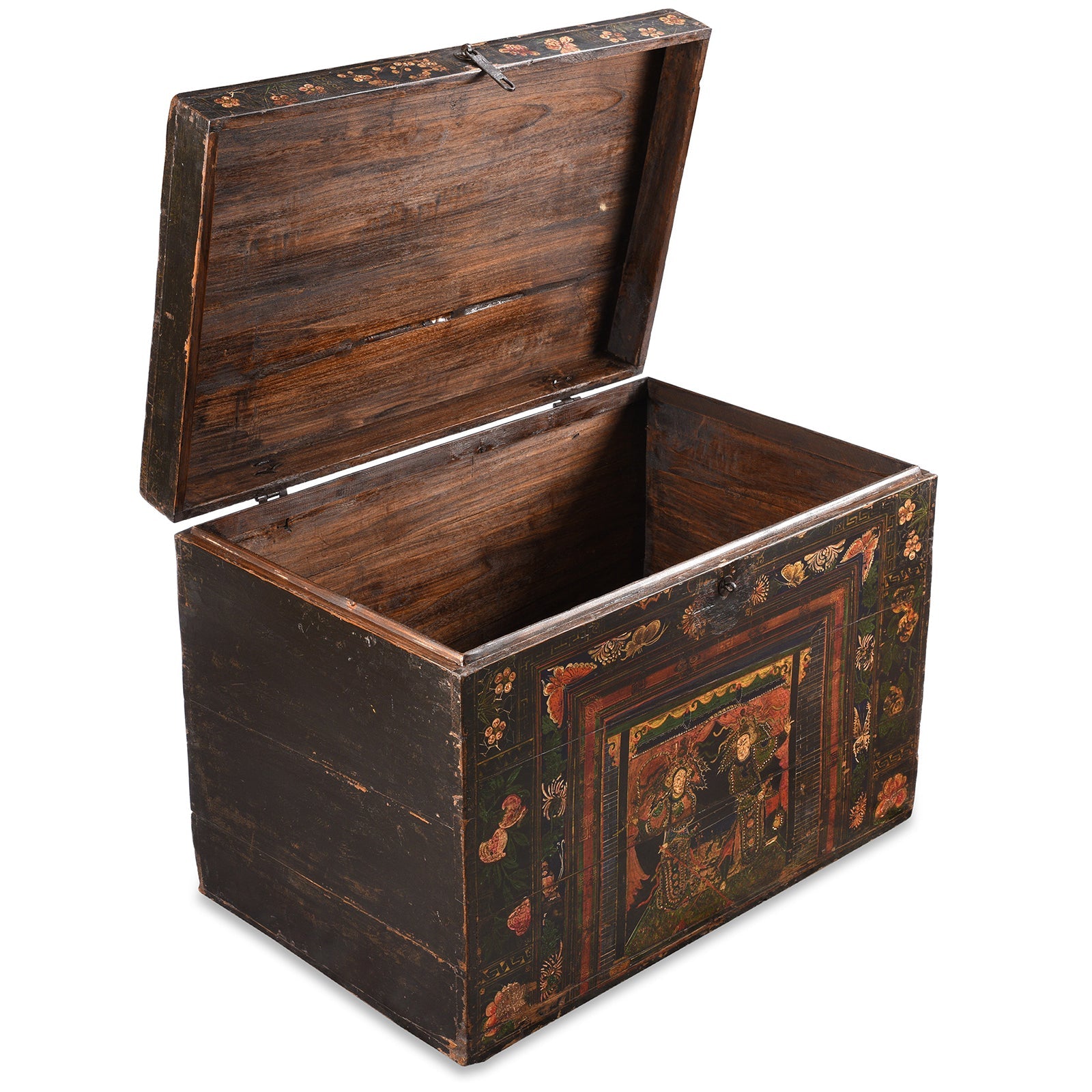 Painted Opera Chest From Shanxi - 19th Century