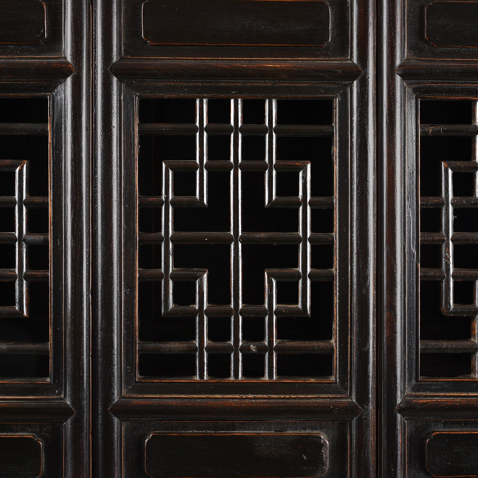 Black Lacquer Kitchen Cabinet From Tianjin - 19th Century