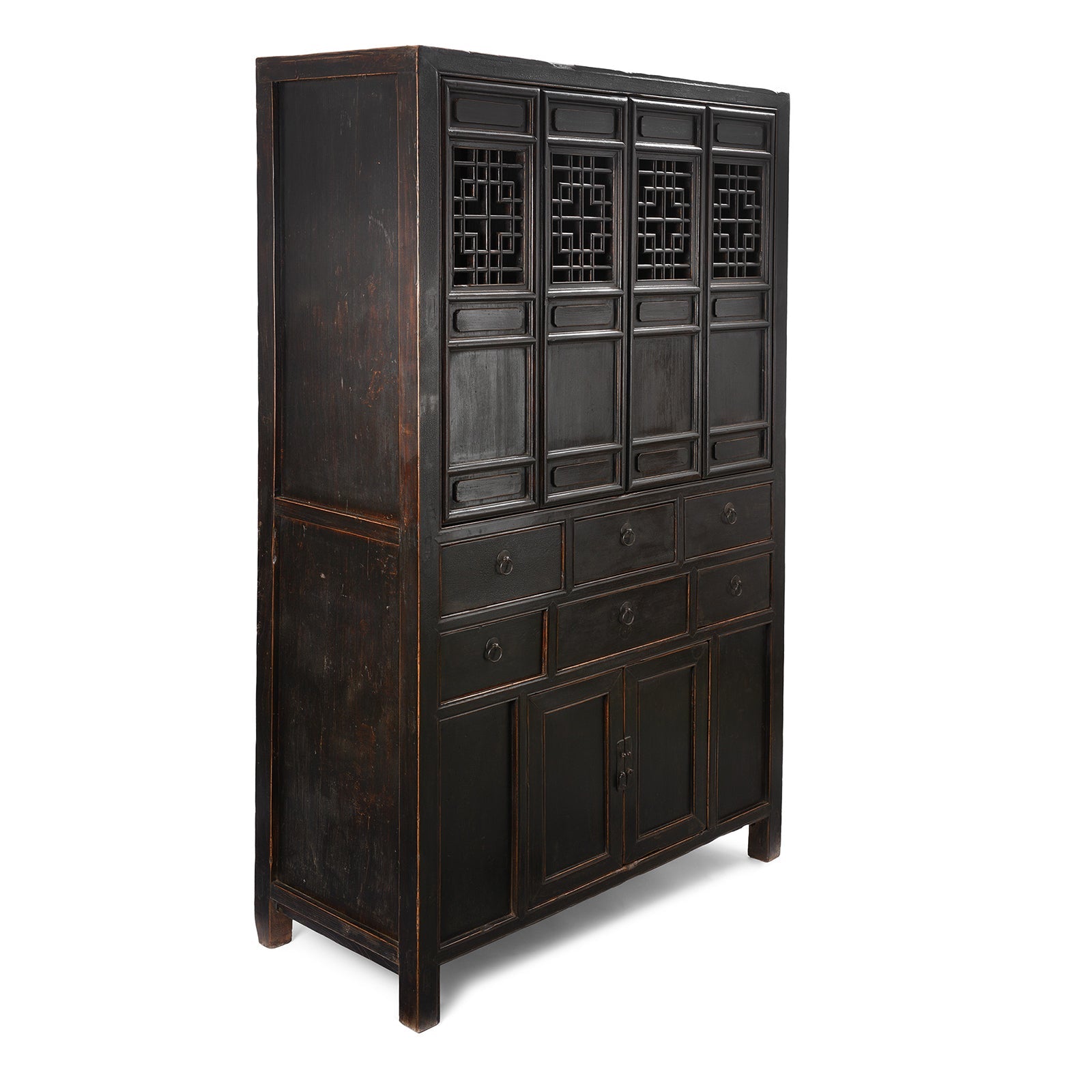 Black Lacquer Kitchen Cabinet From Tianjin - 19th Century