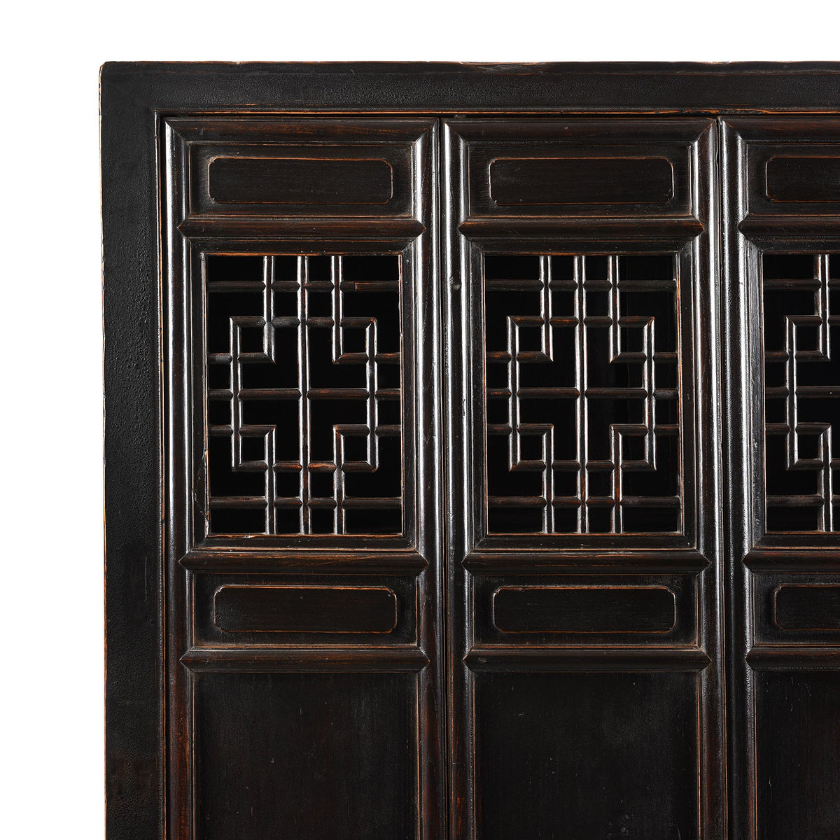 Black Lacquer Kitchen Cabinet From Tianjin - 19th Century
