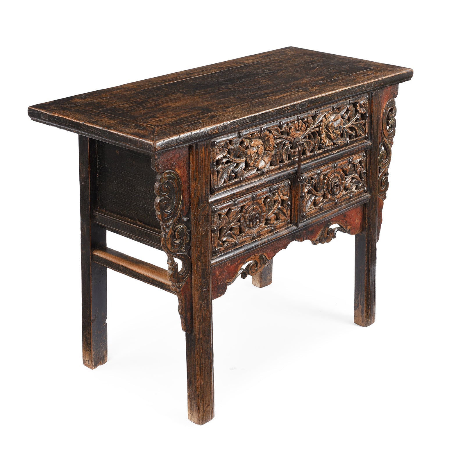 Carved Coffer Table From Shanxi - Early 19th Century