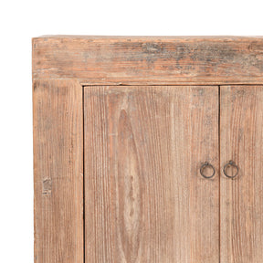 4 Door Rustic Elm Sideboard From Shanxi - 19thC