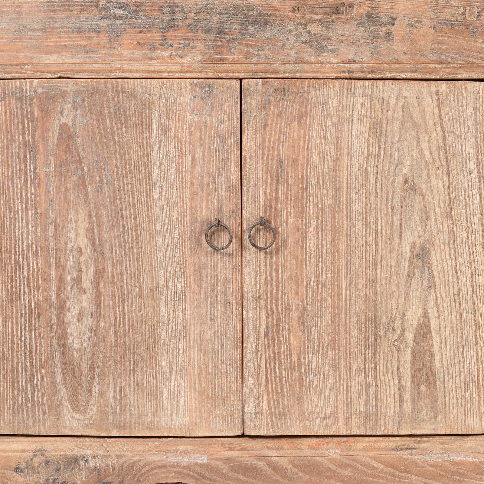 4 Door Rustic Elm Sideboard From Shanxi - 19thC
