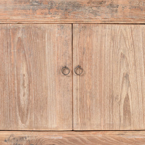 4 Door Rustic Elm Sideboard From Shanxi - 19thC