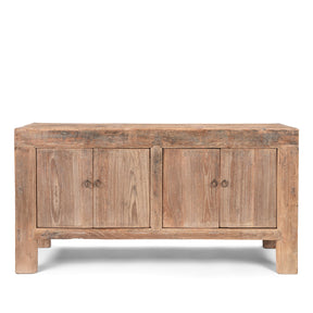 4 Door Rustic Elm Sideboard From Shanxi - 19thC