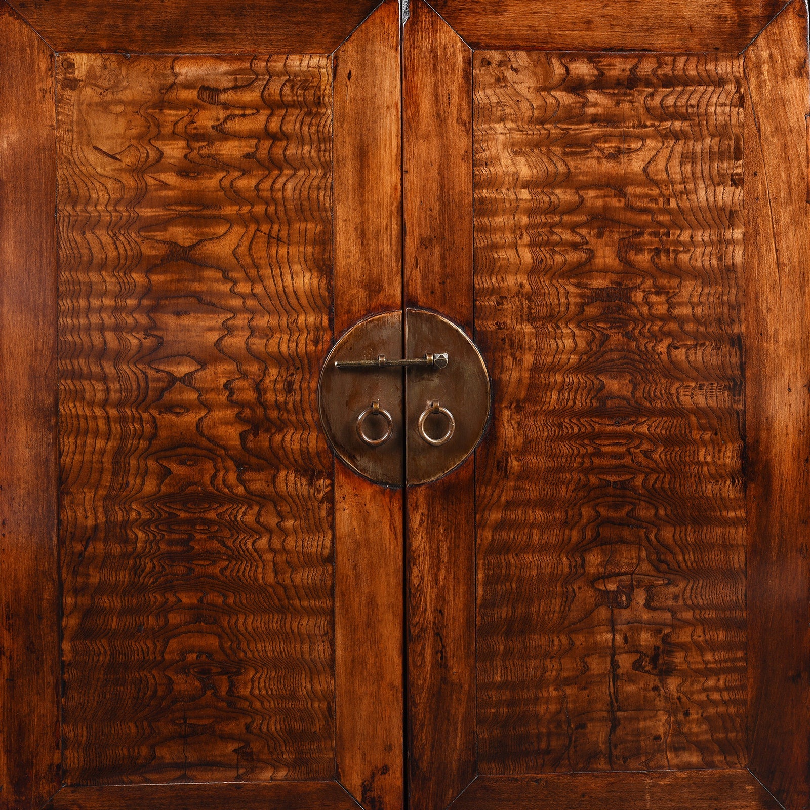 Mulberry & Walnut Chinese Cabinet From Gansu - 19thC