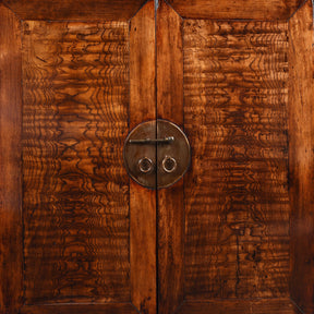 Mulberry & Walnut Chinese Cabinet From Gansu - 19thC